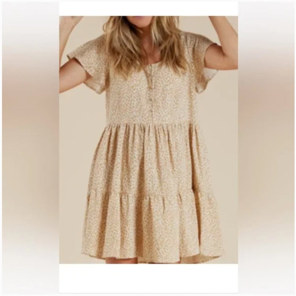 Rylee + Cru Cream Floral Dress